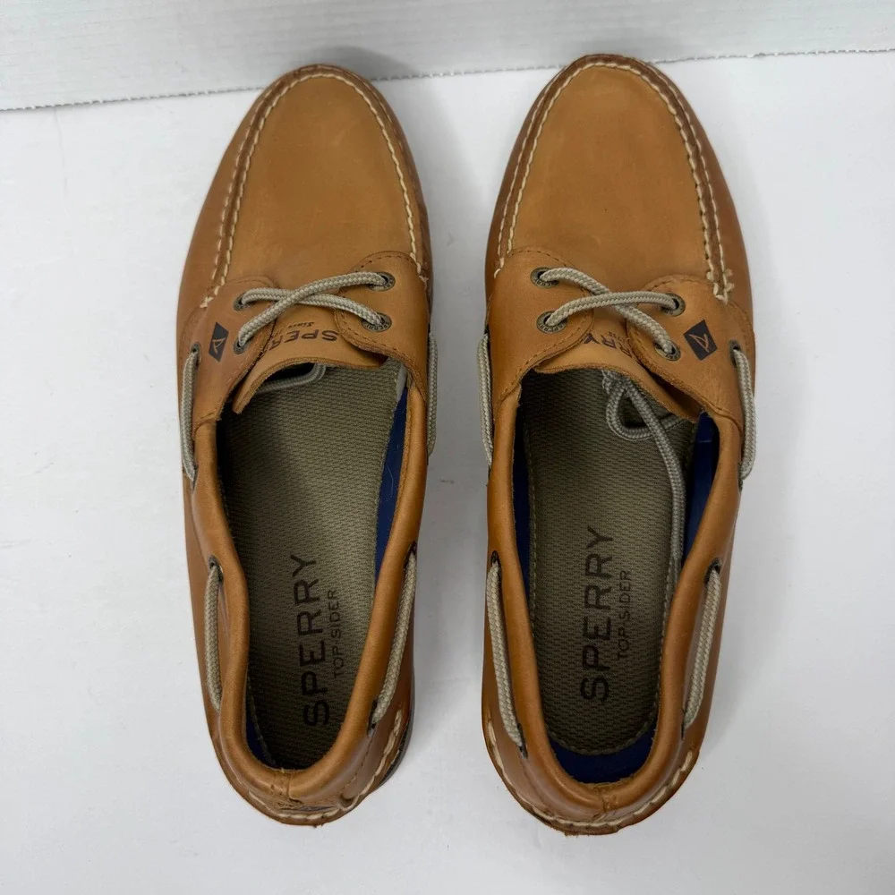 Sperry Top-SiderMens 10M Tan Brown Leather Billfish 3-Eye Boat Shoes 0777894